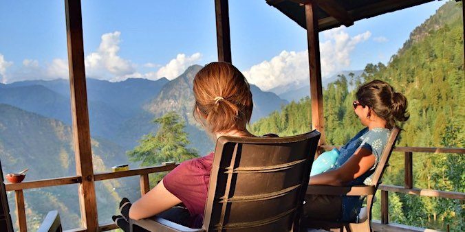 View from balcony of High and Dry Lodge